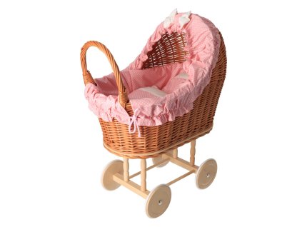 Rieten kinderwagen naturel