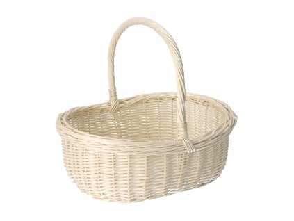 Rieten mand wit