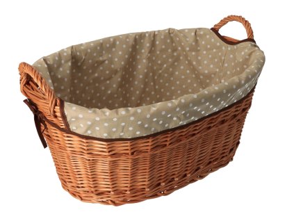 Rieten wasmand met voering MIA III - naturel