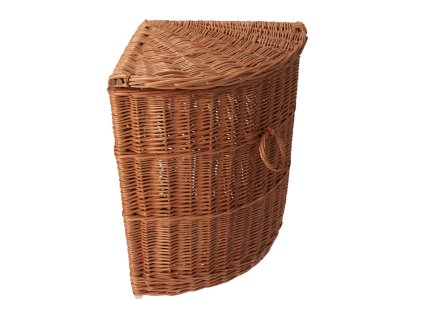 Rieten hoekwasmand naturel