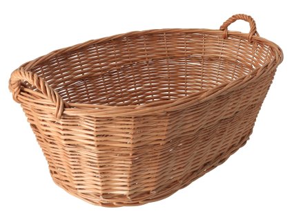 Rieten wasmand, afgerond