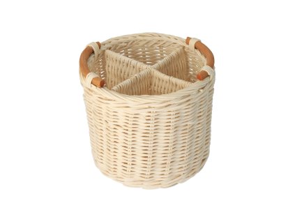 Rotan mand met vakken 16 x 16 x 14 cm