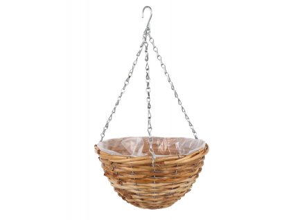 Hangende rotan plantenmand