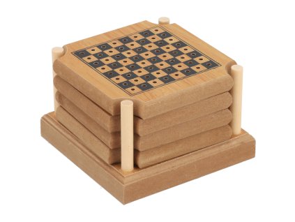 Set van 4 onderzetters en bordspellen