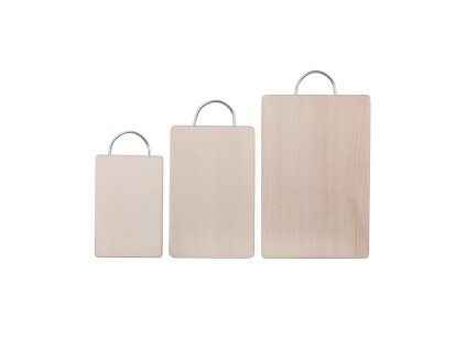 Set van houten snijplanken met handvat 3 stuks