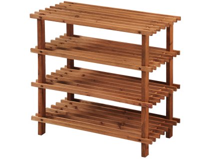 Donkere schoenenkast, vier lagen - 54 x 26 x 52 cm