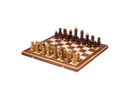Groot houten schaakspel - 58 x 58 cm