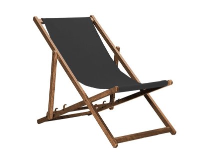 Houten ligstoel gebeitst - grafiet