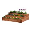 3-laags houten bloembed 110 x 88 x 36 cm