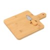 Bamboe snijplank met handvat en mes