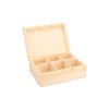 Houten theedoos (6 vakken)