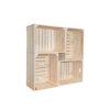 Houten boekenkast van kisten 100 x 100 x 24 cm