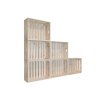 Houten boekenkast van kisten 150 x 120 x 20 cm