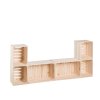 Houten wandmeubel van kisten 80 x 180 x 30 cm