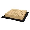 Houten zandbak naturel met bankjes 120 x 120 cm