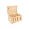 Houten kist met uitsparingen en deksel 40 x 30 x 23 cm
