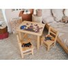 Houten kindertafel met stoelen - Molletje