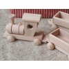 Houten trein met wagons