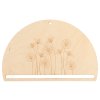 Houten bord halve cirkel - weidebloemen