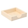 Houten houder met vierkante onderzetters 6 stuks