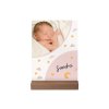 Babyfoto op acrylglas met standaard - babymeisje