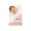 Babyfoto op acrylglas met standaard - babymeisje