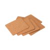 Kurken onderzetter vierkant 9,5 x 9,5 cm - 6 stuks