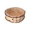 Ronde berkenhouten kist met deksel
