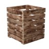 Gebrande houten kist 30 x 30 x 35 cm