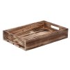 Gebrande houten kist 32 x 22 x 6 cm