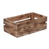 Gebrande houten kist 34 x 20 x 12 cm