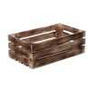 Gebrande houten kist 34 x 20 x 12 cm II