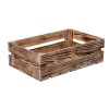 Gebrande houten kist 40 x 26 x 12 cm