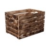 Gebrande houten kist 46 x 32 x 30 cm