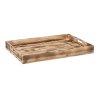 Gebrande houten kist 56 x 36 x 6 cm