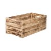 Gebrande houten kist 60 x 30 x 24 cm