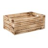Gebrande houten kist 60 x 39 x 24 cm