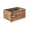 Gebrande houten kist 60 x 39 x 30 cm