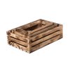 Gebrande houten kisten grenen II - set van 3 stuks