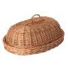 Rieten broodmand met deksel