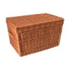 Rieten kist met deksel naturel