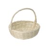 Rieten geschenkmand rond wit