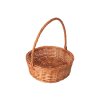 Rieten geschenkmand rond naturel