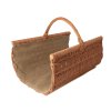 Rieten houtmand, rond, naturel