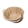 Rieten wasmand met voering - naturel