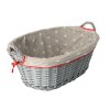 Rieten wasmand met voering MIA I - grijs