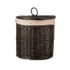 Vera rieten wasmand donker, met voering
