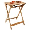 Uitschuifbare BBQ tafel bamboe - 60 x 45 x 79 cm