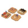 Set van 4 onderzetters en bordspellen