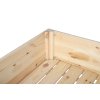 Verhoogd houten bloembed met plank 78 x 78 cm - grenen